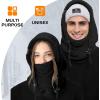 imageShy Velvet Balaclava WindResistant Winter Face MaskFleece Ski Mask for Men and WomenWarm Face Cover Hat Cap ScarfBlack