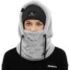 imageShy Velvet Balaclava WindResistant Winter Face MaskFleece Ski Mask for Men and WomenWarm Face Cover Hat Cap ScarfGrey