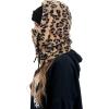 imageShy Velvet Balaclava WindResistant Winter Face MaskFleece Ski Mask for Men and WomenWarm Face Cover Hat Cap ScarfLeopard
