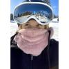 imageShy Velvet Balaclava WindResistant Winter Face MaskFleece Ski Mask for Men and WomenWarm Face Cover Hat Cap ScarfPink