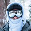 imageShy Velvet Balaclava WindResistant Winter Face MaskFleece Ski Mask for Men and WomenWarm Face Cover Hat Cap ScarfSky Blue
