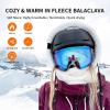 imageShy Velvet Balaclava WindResistant Winter Face MaskFleece Ski Mask for Men and WomenWarm Face Cover Hat Cap ScarfWhite