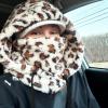 imageShy Velvet Balaclava WindResistant Winter Face MaskFleece Ski Mask for Men and WomenWarm Face Cover Hat Cap ScarfWhite Leopard