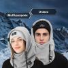 imageShy Velvet Cold Weather Fleece Balaclava Ski MaskBalaclava WindResistant Winter Face Mask for Men and WomenGrey