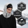 imageShy Velvet Cold Weather Fleece Balaclava Ski MaskBalaclava WindResistant Winter Face Mask for Men and WomenGrey