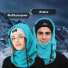 imageShy Velvet Cold Weather Fleece Balaclava Ski MaskBalaclava WindResistant Winter Face Mask for Men and WomenLake Blue