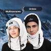 imageShy Velvet Cold Weather Fleece Balaclava Ski MaskBalaclava WindResistant Winter Face Mask for Men and WomenWhite