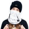 imageShy Velvet Cold Weather Fleece Balaclava Ski MaskBalaclava WindResistant Winter Face Mask for Men and WomenWhite