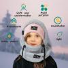 imageShy Velvet Ski Mask for Kids Winter Balaclava Warm Fleece Lined HatsGray