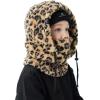 imageShy Velvet Ski Mask for Kids Winter Balaclava Warm Fleece Lined HatsLeopard