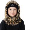 imageShy Velvet Ski Mask for Kids Winter Balaclava Warm Fleece Lined HatsLeopard