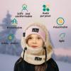 imageShy Velvet Ski Mask for Kids Winter Balaclava Warm Fleece Lined HatsPlush Beige