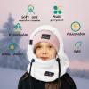 imageShy Velvet Ski Mask for Kids Winter Balaclava Warm Fleece Lined HatsWhite