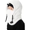 imageShy Velvet Ski Mask for Kids Winter Balaclava Warm Fleece Lined HatsWhite
