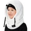 imageShy Velvet Ski Mask for Kids Winter Balaclava Warm Fleece Lined HatsWhite