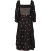imageShy Velvet Womens Summer Dresses 2024 Maxi Dress Long Sleeve Square Neck Embroidered Maxi DressBlack