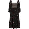 imageShy Velvet Womens Summer Dresses 2024 Maxi Dress Long Sleeve Square Neck Embroidered Maxi DressBlack