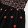 imageShy Velvet Womens Summer Dresses 2024 Maxi Dress Long Sleeve Square Neck Embroidered Maxi DressBlack