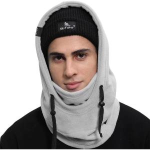 imageShy Velvet Cold Weather Fleece Balaclava Ski MaskBalaclava WindResistant Winter Face Mask for Men and WomenGrey