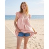 image:imageShy Velvet 2026 Summer Womens Boho Tunic Dress Oversized Flowy Cover Up Beach Vacation Dress with Scalloped Trim and PocketsMauve Pink