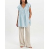 image:imageShy Velvet 2026 Summer Womens Boho Tunic Dress Oversized Flowy Cover Up Beach Vacation Dress with Scalloped Trim and PocketsPastel Blue