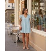 image:imageShy Velvet 2026 Summer Womens Boho Tunic Dress Oversized Flowy Cover Up Beach Vacation Dress with Scalloped Trim and PocketsPastel Blue
