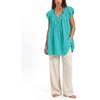 image:imageShy Velvet 2026 Summer Womens Boho Tunic Dress Oversized Flowy Cover Up Beach Vacation Dress with Scalloped Trim and PocketsTeal Blue