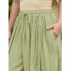 image:imageShy Velvet Women Linen Blend Pants Lightweight Drawstring Elastic Waist Boho Summer Beach Vacation Pants with PocketsSage Green