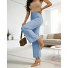 image:imageShy Velvet Womens Crop Wide Leg Pants High Waisted Stretchy Comfort Fabric Capri Pants for WomenBlue