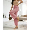 image:imageShy Velvet Womens Crop Wide Leg Pants High Waisted Stretchy Comfort Fabric Capri Pants for WomenPink