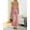 image:imageShy Velvet Womens Crop Wide Leg Pants High Waisted Stretchy Comfort Fabric Capri Pants for WomenPink