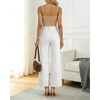 image:imageShy Velvet Womens Crop Wide Leg Pants High Waisted Stretchy Comfort Fabric Capri Pants for WomenWhite