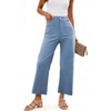 image:imageShy Velvet Womens Crop Wide Leg Pants High Waisted Stretchy Comfort Fabric Capri Pants for WomenBlue